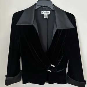 Black velvet blouse